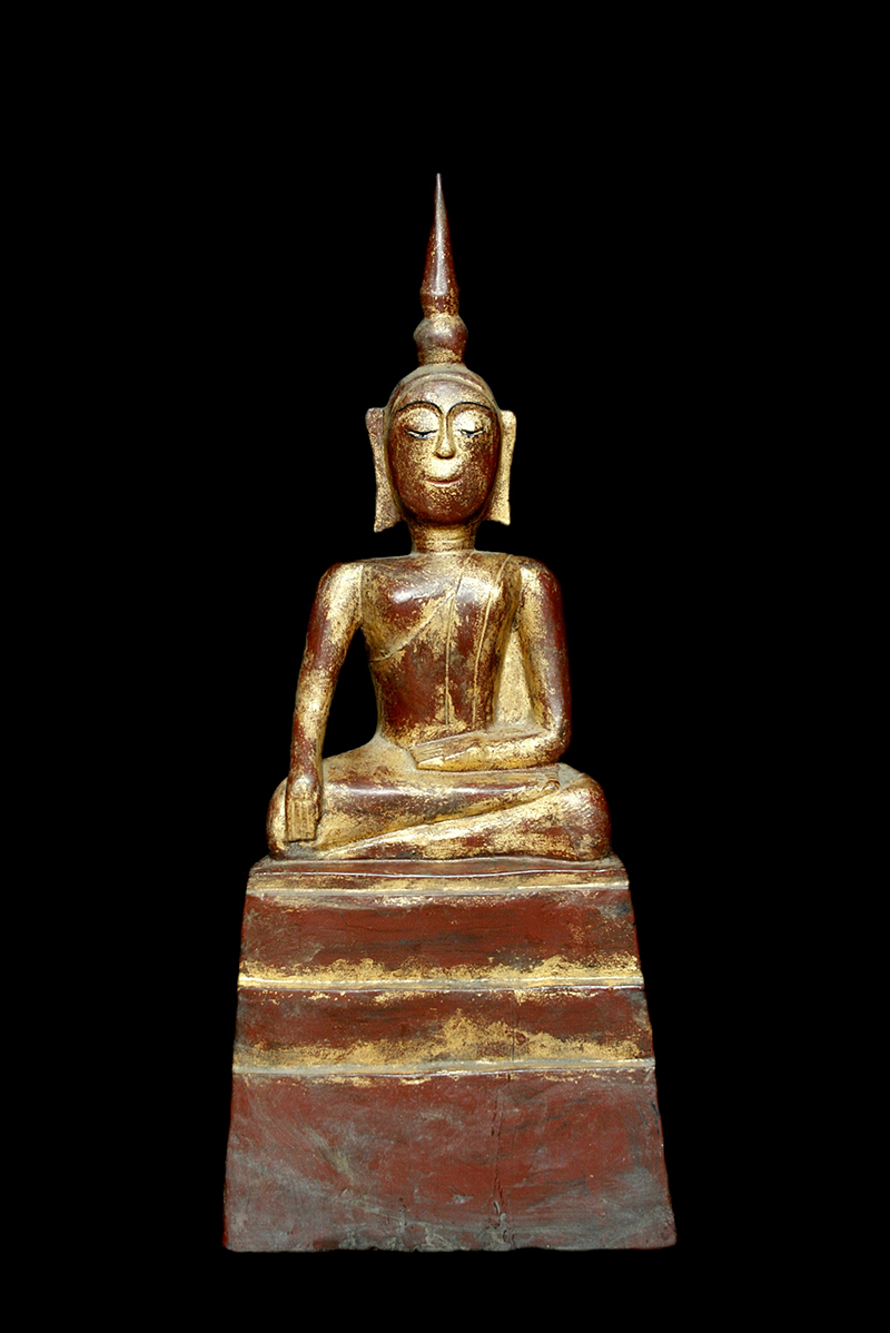 Extremely Rare 19C Bronze Rattanakosin Thai Buddha #BB46