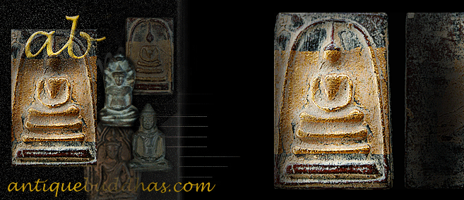 Rare 19C Thai Amulet Buddha #17