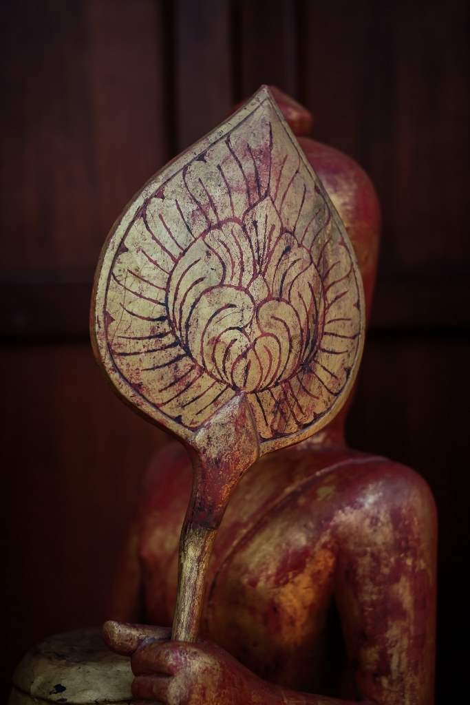 Extremely Rare 19C Wood Mandalay Monk #CA1012