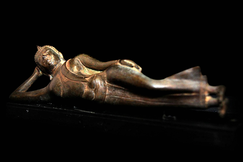 Extremely Rare 19C Bronze Thai Chiangsang Buddha # BB200