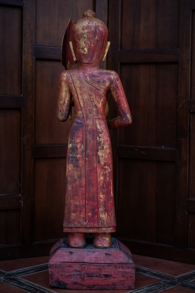 Extremely Rare 19C Wood Mandalay Monk #CA1012
