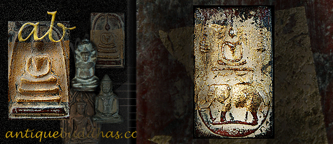 Rare 19C Thai Amulet Buddha #09