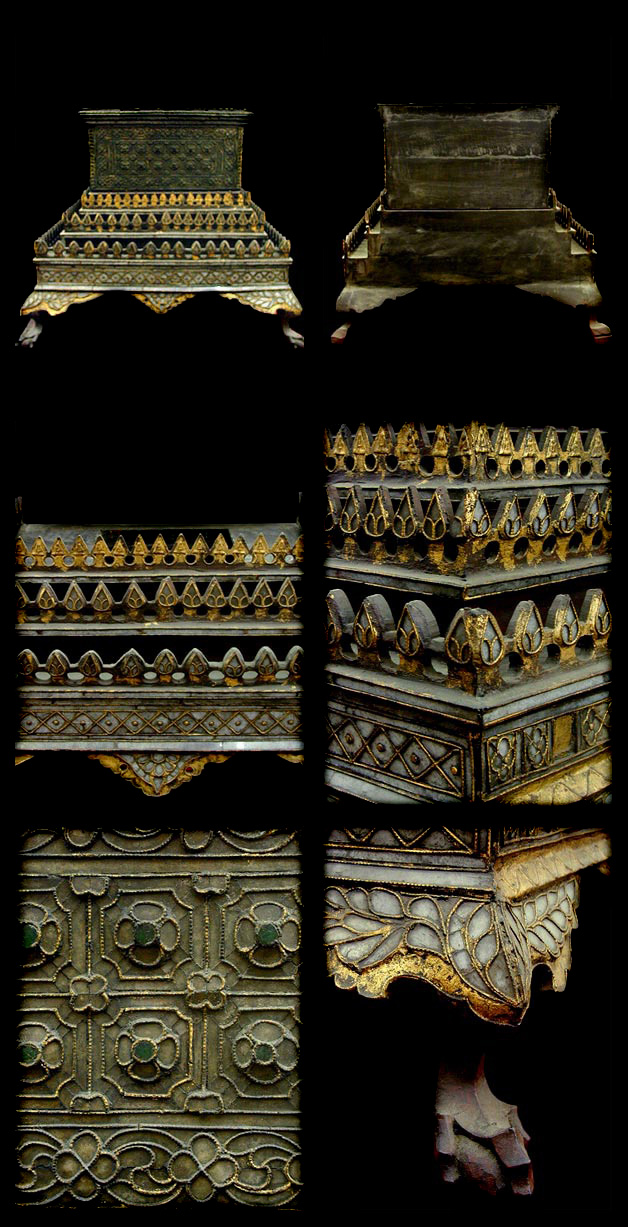 Extremely Rare 19C Wood Burmese Buddhist Chest #9550