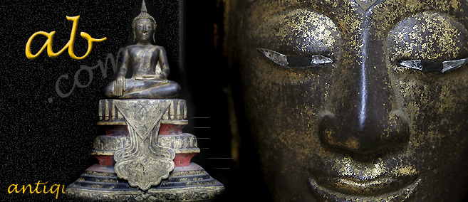 Extremely Rare 19C Wood Thai Buddha #9886
