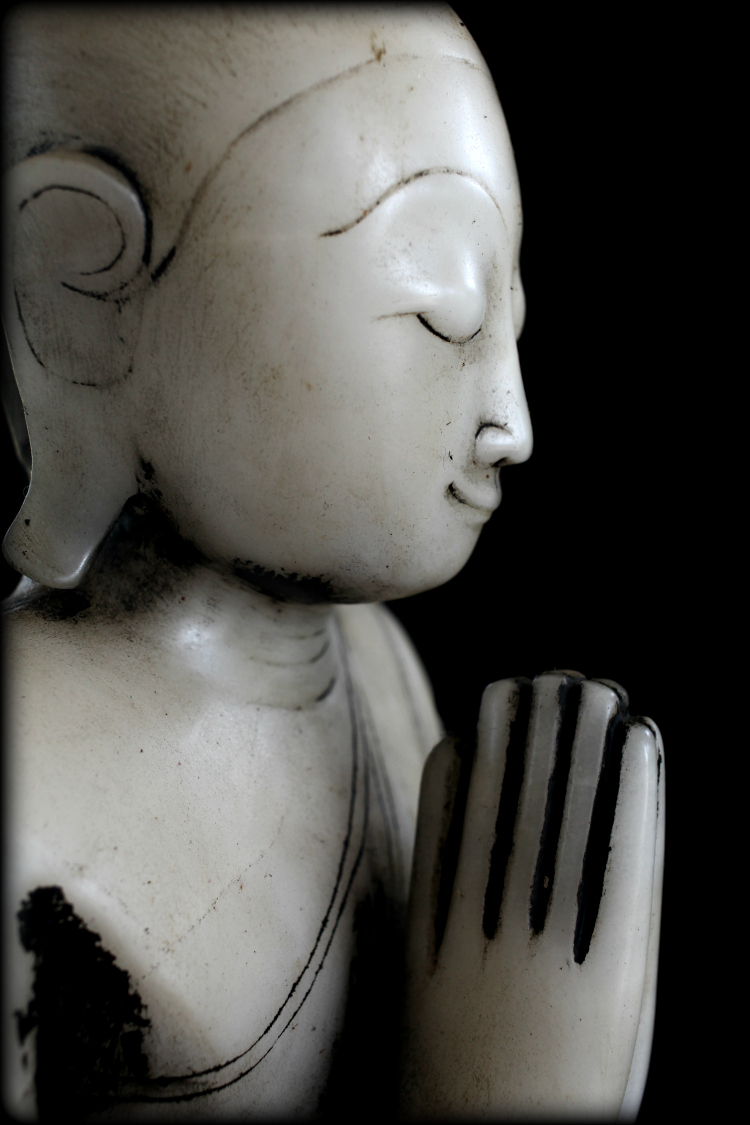 Beautiful Pair Of 19C Thai Buddhist Monks #BB126