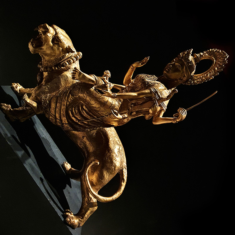 Early 19C Thai Rattanakosin Art (Shiva on Nandin) #BB129A