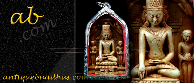 10-12C Alabaster Andagu Burma Buddha Story Votive #MS24