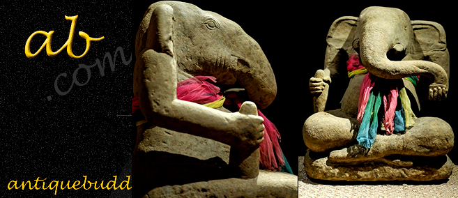 Extremely Rare 12C Sandstone Khmer Ganesha#AC.528