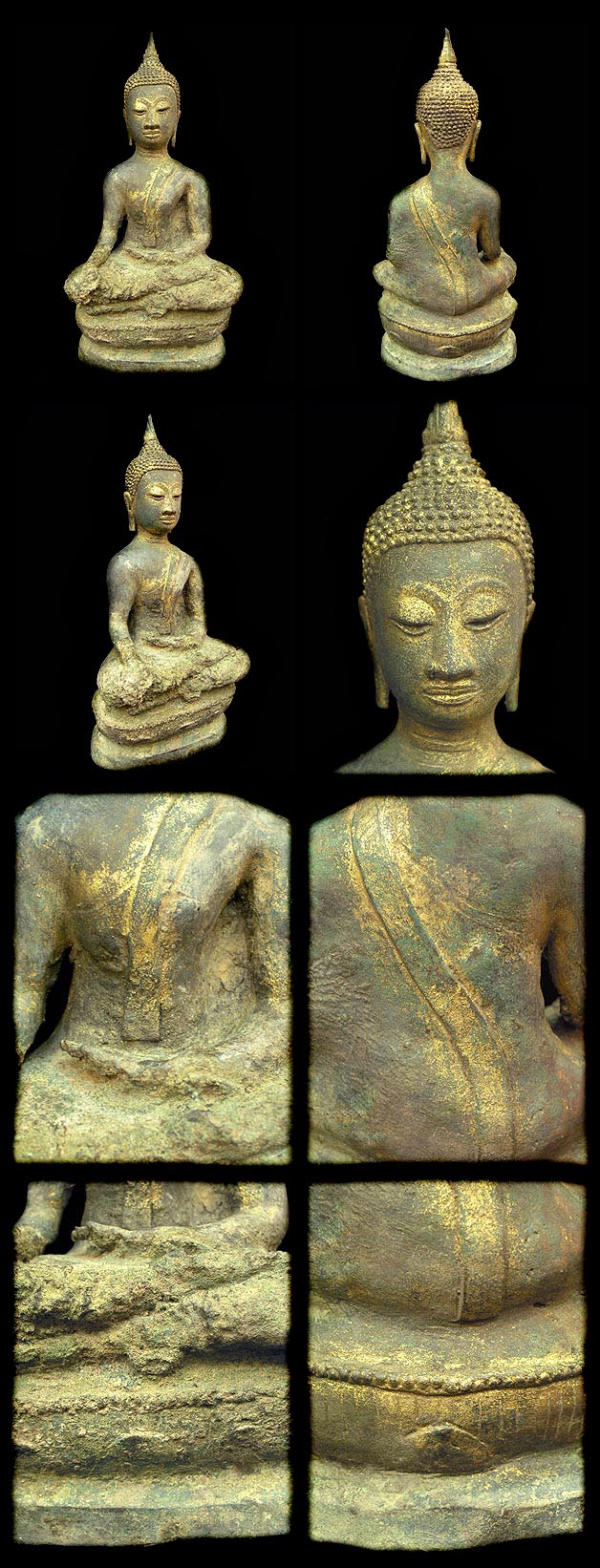 Extremely Rare 17C Bronze Laos Buddha #AL.132