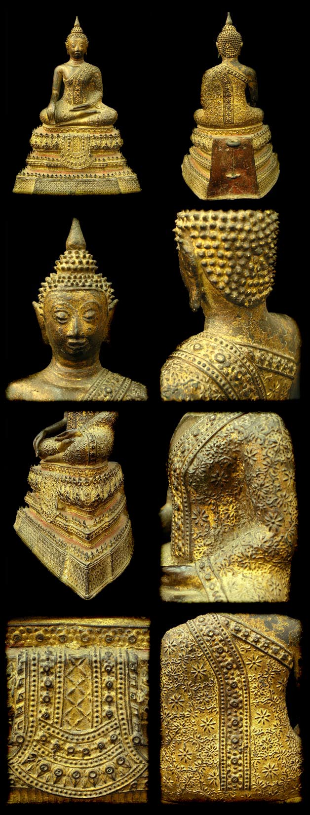 Extremely Rare 19C Bronze Thai Buddha #al.149