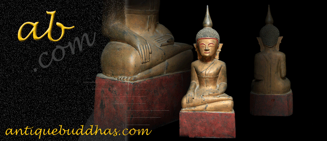Extremely Rare 19C Wood Laos Buddha