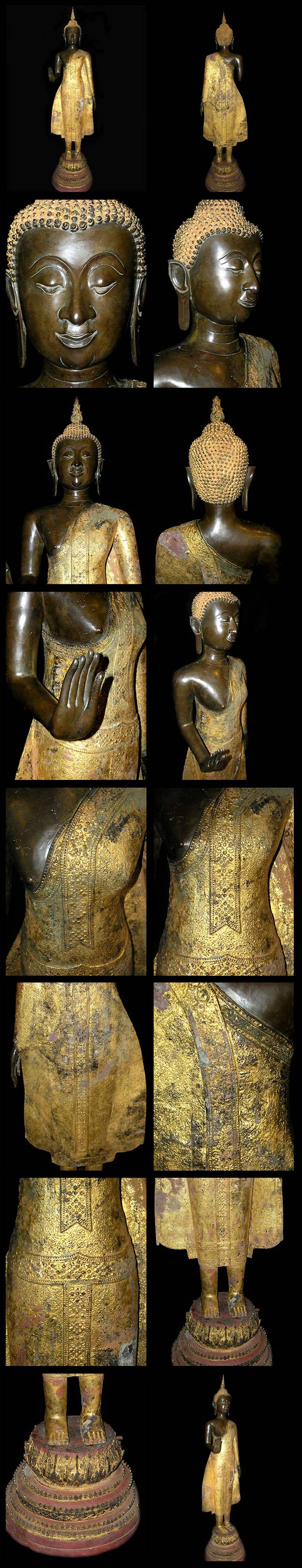 Extremely Rare Early 19C Bronze Rattanakosin Thai Buddha #BB180