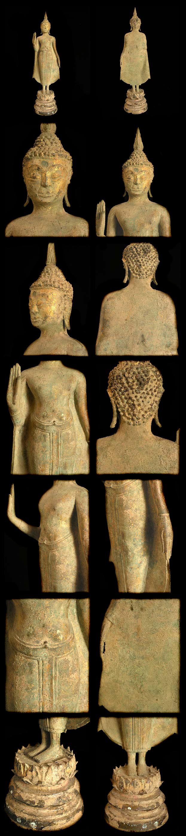 Extremely Rare 19C Bronze Rattanakosin Thai Buddha#AL.905