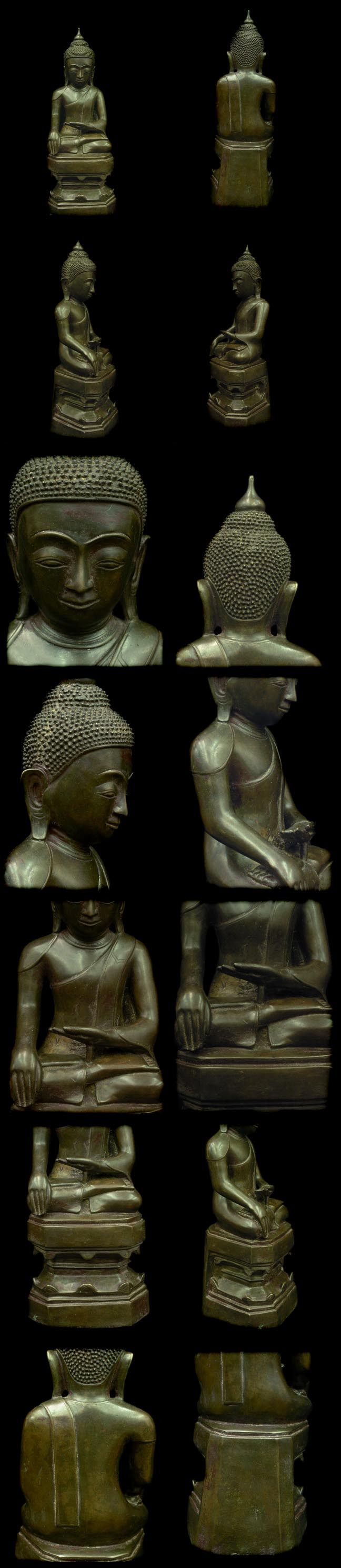 Extremely Rare Early 18C Bronze AV Buddha #AL.914