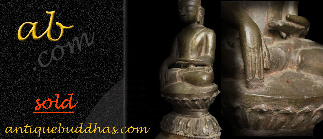 Extremely Rare 18C Bronze Shan Burma Buddha #AL.936