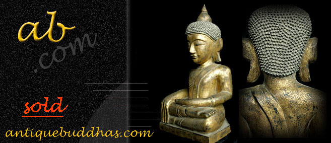 Extremely Rare 19C Sitting Wood Laos Buddha #AL.943