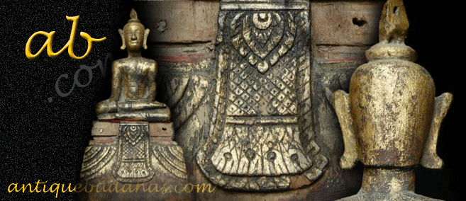 Extremely Rare 19C Wood Thai Lanna Buddha #AL51