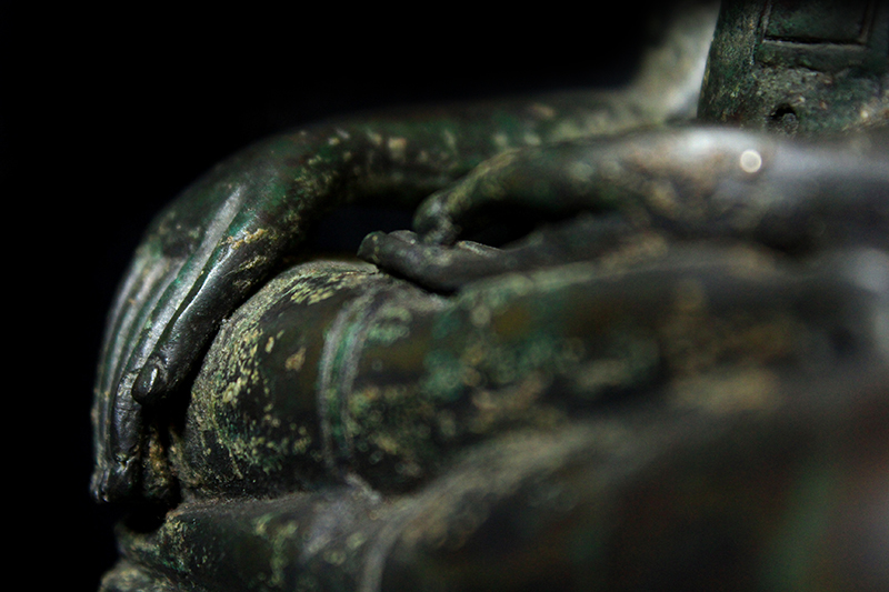 18C Sitting Bronze Laos Buddha #B02-12