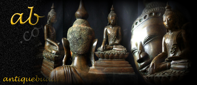 Extremely Rare 19C Bronze Burmese Shan Buddha # B02-15