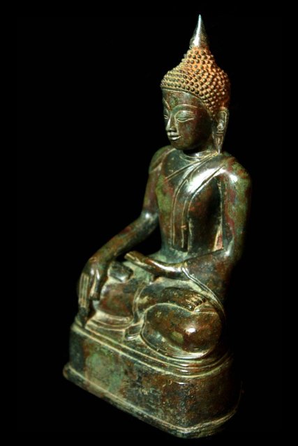 Extremely Rare 19C BronzeMandalay Burmese Buddha Head # B02-27
