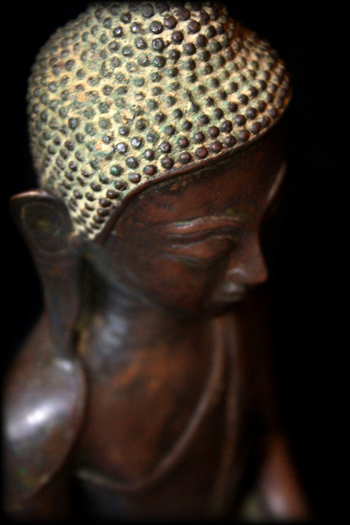 Extremely Rare 19C Bronze Burmese Shan Buddhai # B02-29
