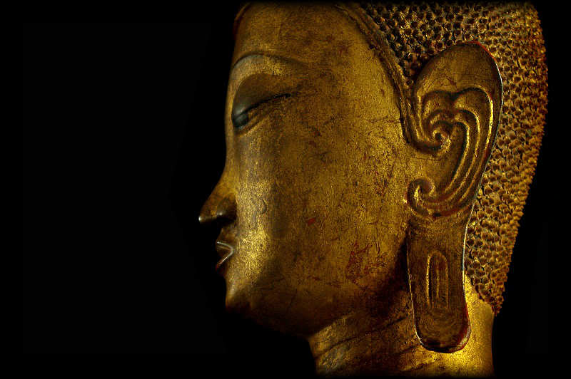 Extremely Rare Early 19C Standing Laos Buddha #B055