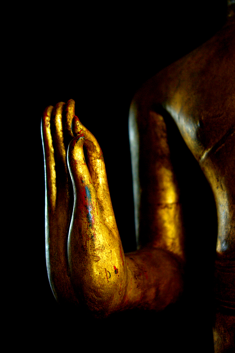 Extremely Rare Early 19C Standing Laos Buddha #B055