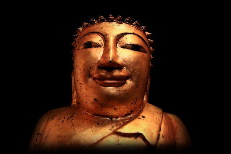 Extremely Rare 19C Wood Lanna Thai Buddha #BB251