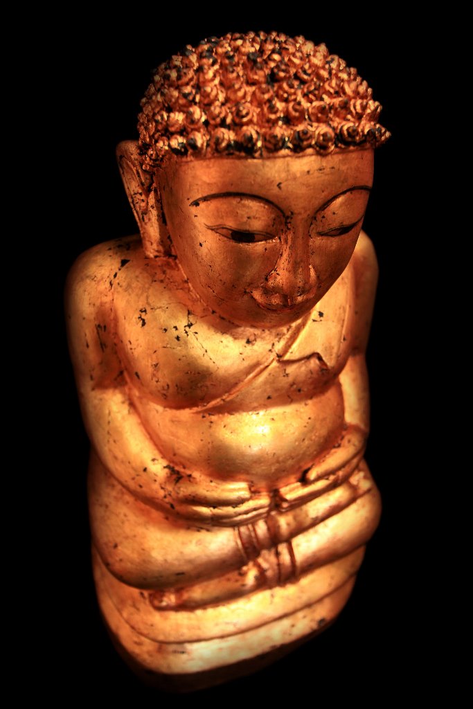 Extremely Rare 19C Wood Lanna Thai Buddha #BB251