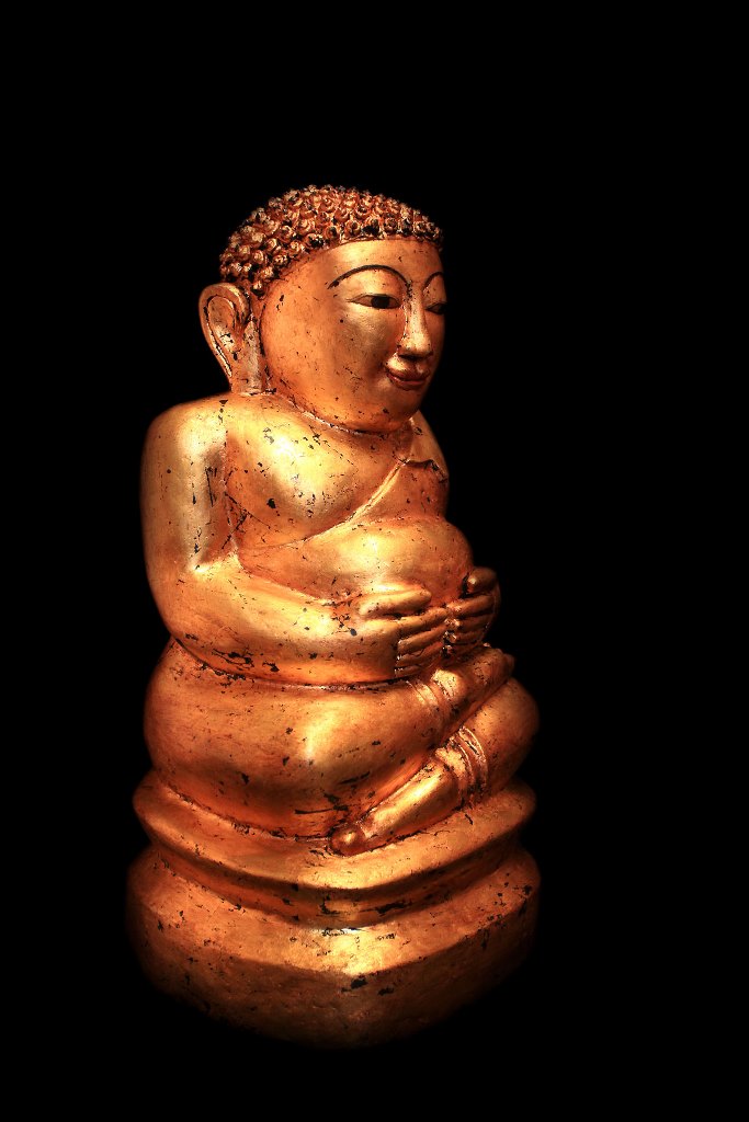 Extremely Rare 19C Wood Lanna Thai Buddha #BB251