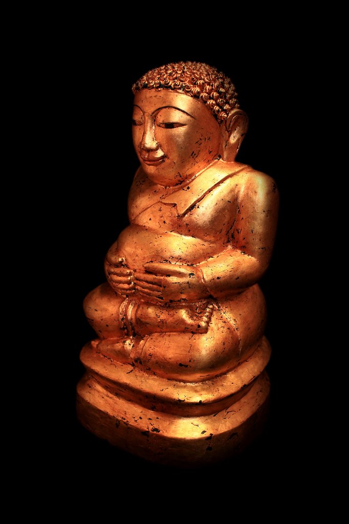 Extremely Rare 19C Wood Lanna Thai Buddha #BB251