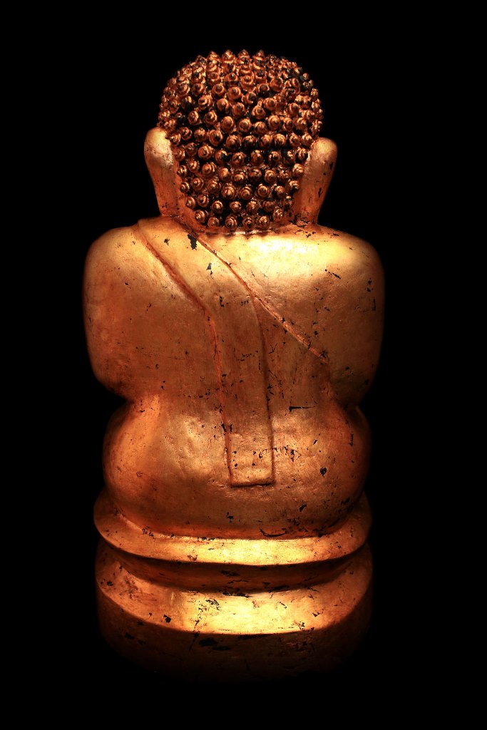 Extremely Rare 19C Wood Lanna Thai Buddha #BB251
