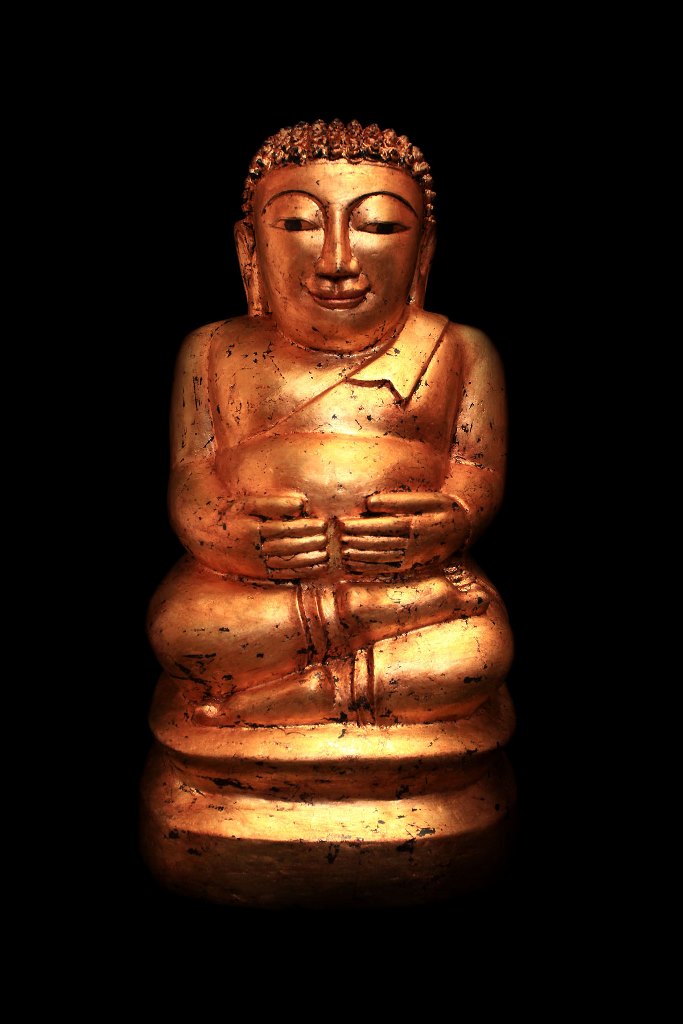 Extremely Rare 19C Wood Lanna Thai Buddha #BB251
