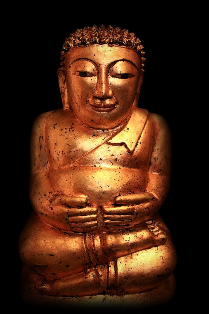 Extremely Rare 19C Wood Lanna Thai Buddha #BB251