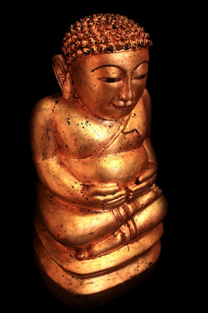 Extremely Rare 19C Wood Lanna Thai Buddha #BB251