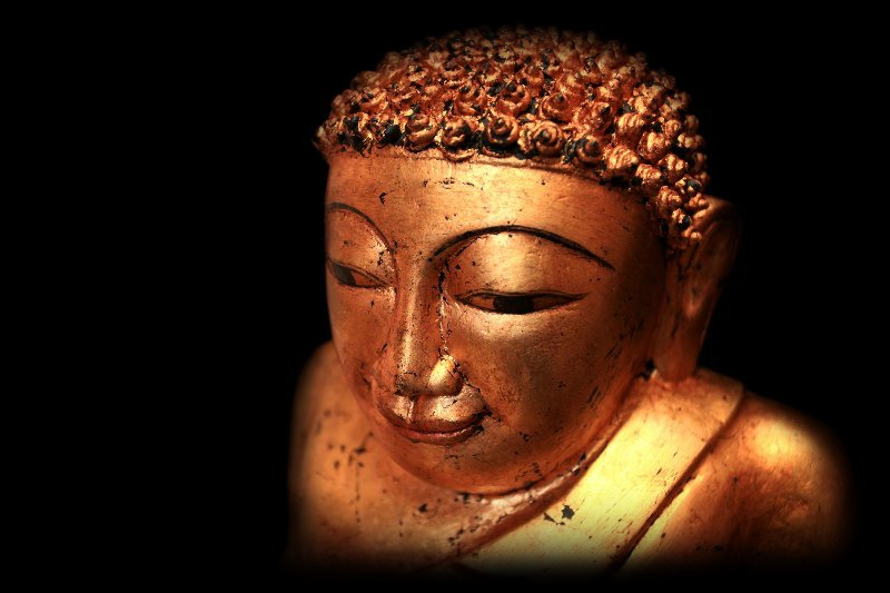 Extremely Rare 19C Wood Lanna Thai Buddha #BB251