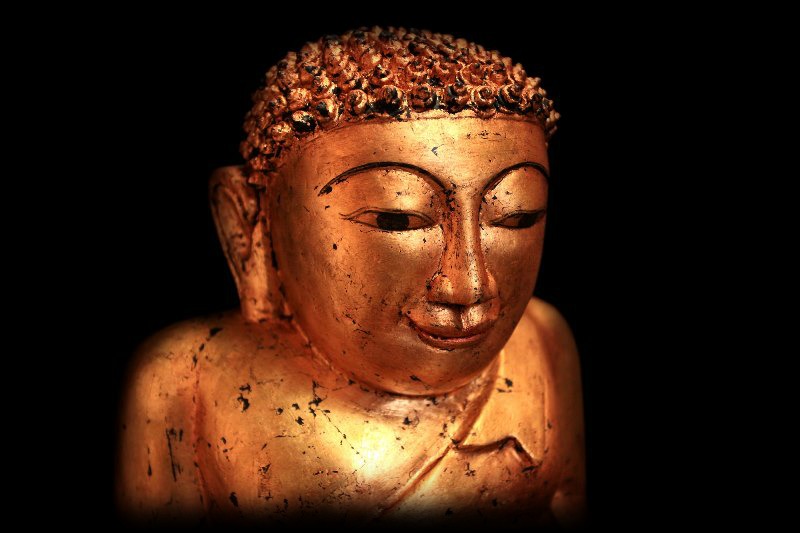Extremely Rare 19C Wood Lanna Thai Buddha #BB251
