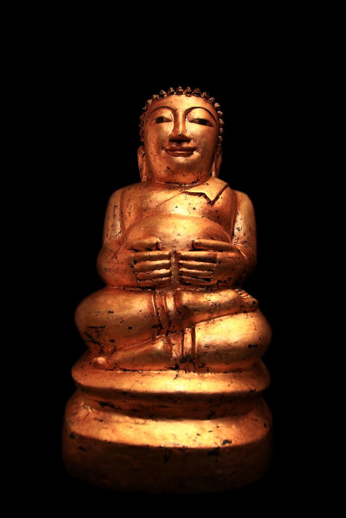 Extremely Rare 19C Wood Lanna Thai Buddha #BB251