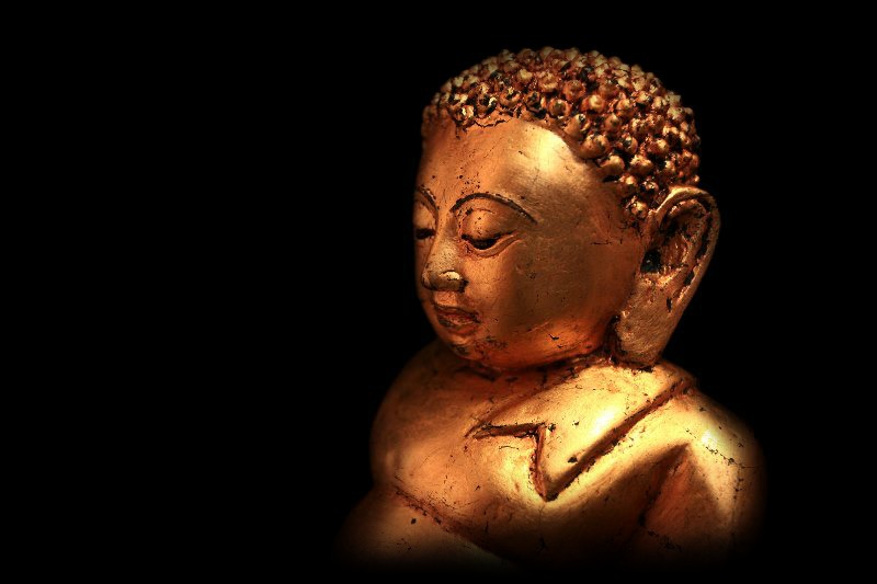 Extremely Rare 19C Wood Lanna Thai Buddha #BB251