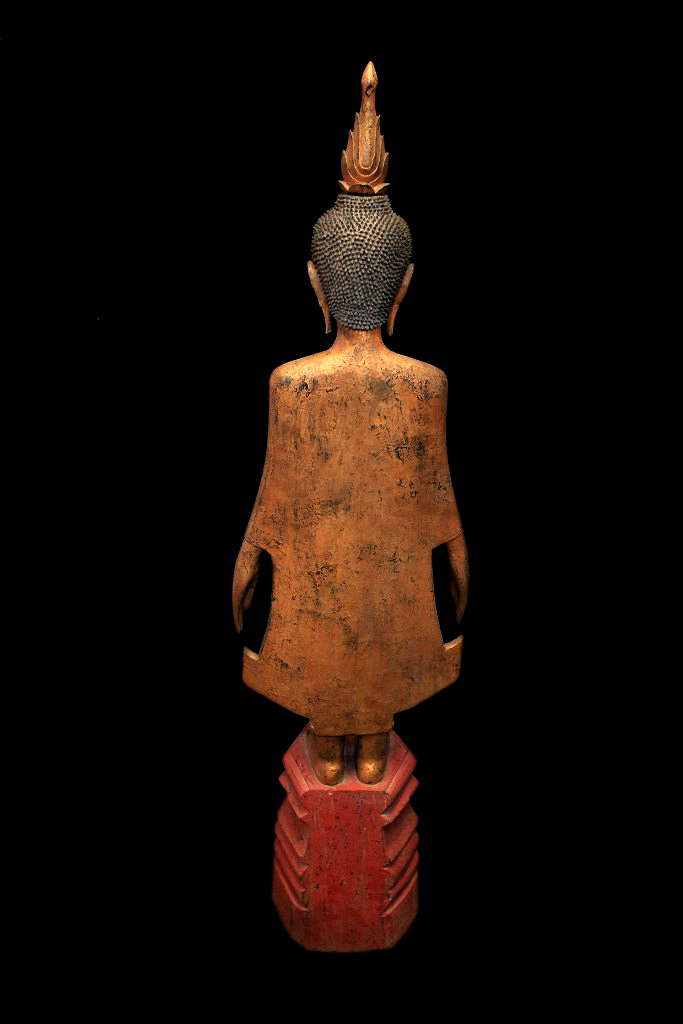 Extremely Rare 19C Standing Thai Lanna Buddha #BB265