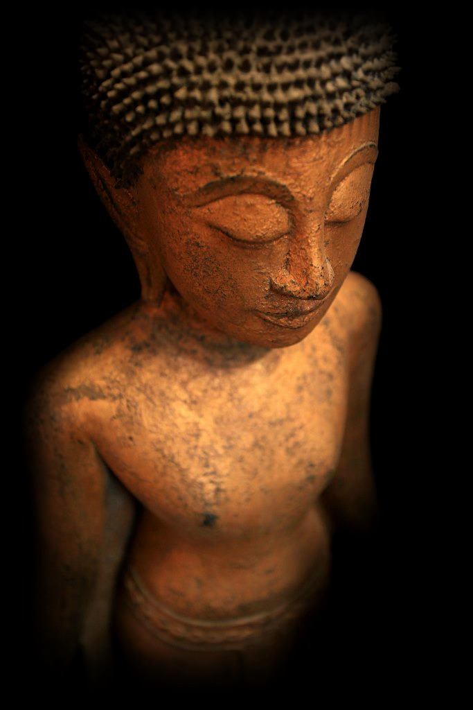 Extremely Rare 19C Standing Thai Lanna Buddha #BB265