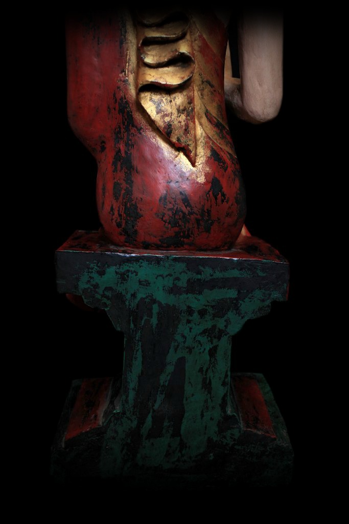 Extremely Rare 19C Wood Burmese Buddha #BB273