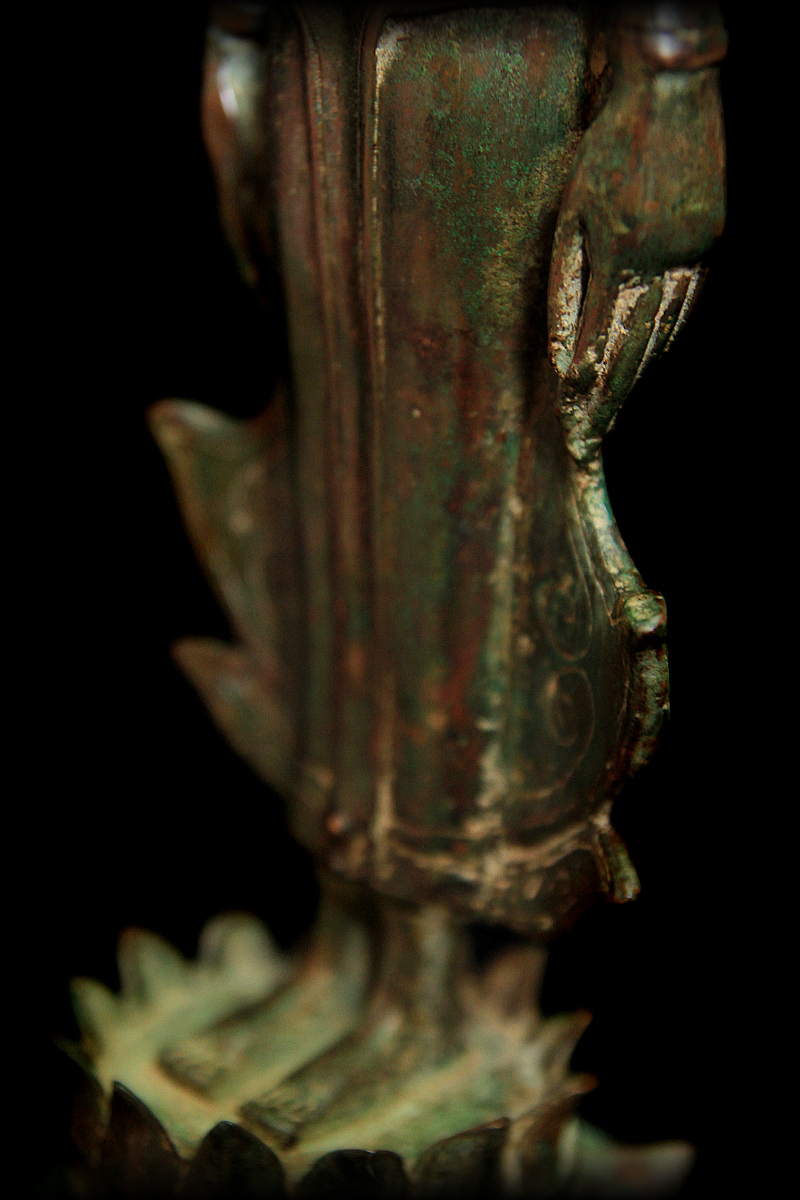 Extremely Rare 18C Bronze Laos Buddha #BB44