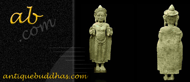 Extremely Rare 17C Brozne Khmer Buddha #AL.020