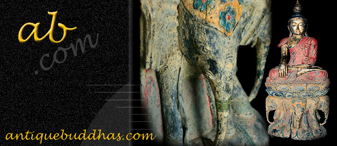 Extremely Rare 18C Wood Sitting Shan Buddha #CA.003