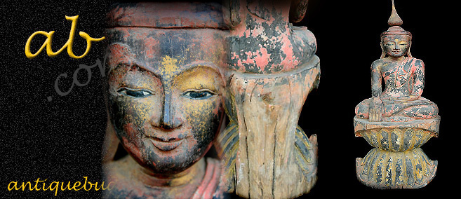 Extremely Rare 18C Wood Sitting Shan Buddha #CA.007