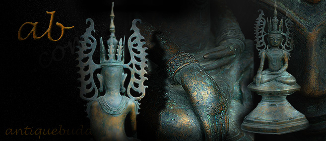 Extremely Rare 17C Bronze Shan Burma Buddha#CA.015