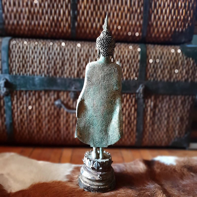 Extremely Rare 19C Bronze Thai Rattanakosin Buddha #CA.013