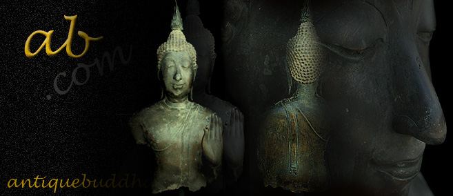 Extremely Rare 17C Bronze Thai Sukhothai Buddha Torso#CA.022