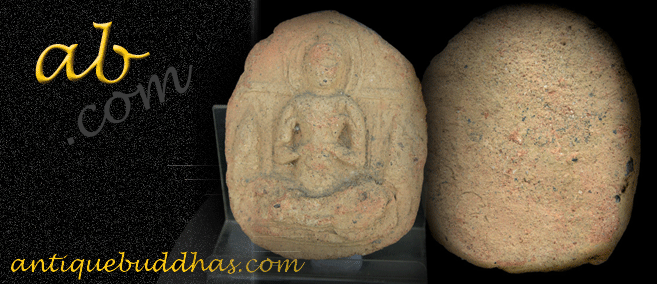 Antique Burma Buddha votive tablet 